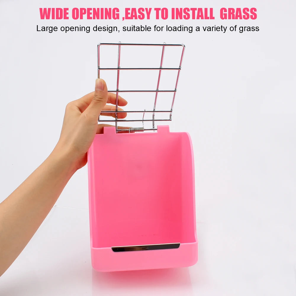Grass Hay Bowl Rack Rabbit Food Basket