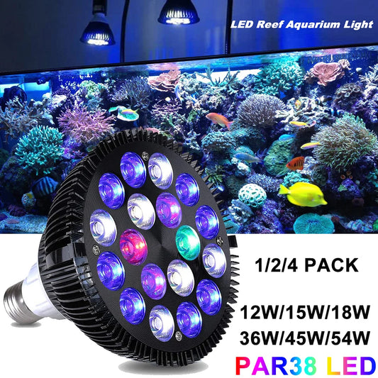 E27 LED Aquarium Light Bulb 12W-54W