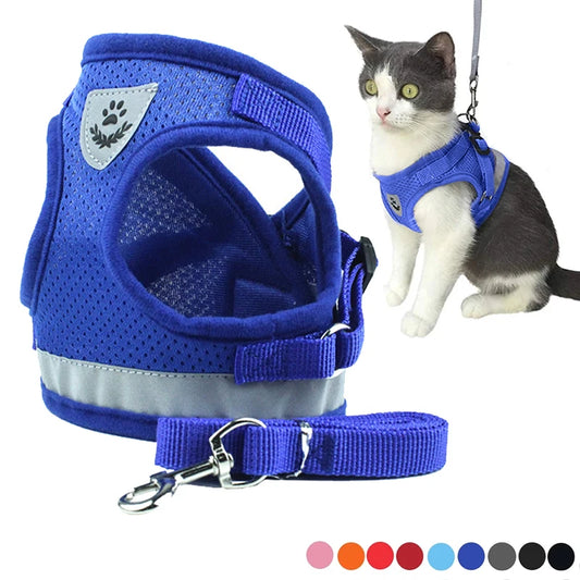 Reflective Harness with Leash Adjustable Pet Harnesses Vest
