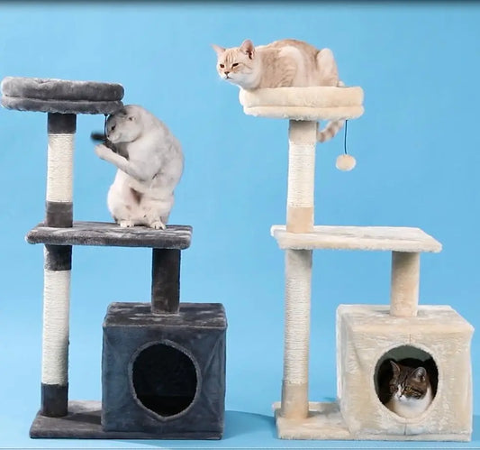 Cat Towers with Scratching Posts Double Perches