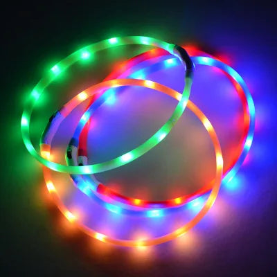 70CM USB Rechargeable LED Flashing Light Band Glow Collar