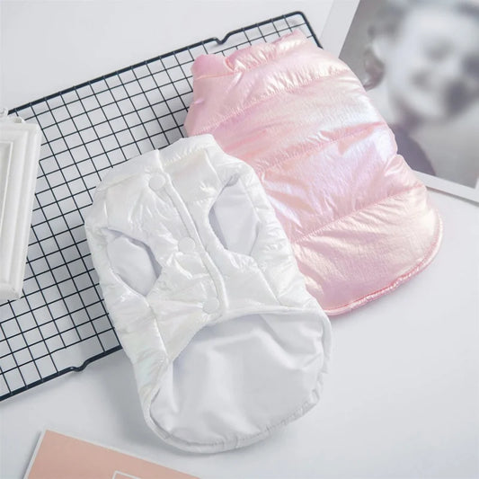 Winter Pet Clothes Waterproof Glossy Jacket Warm Dog Coat