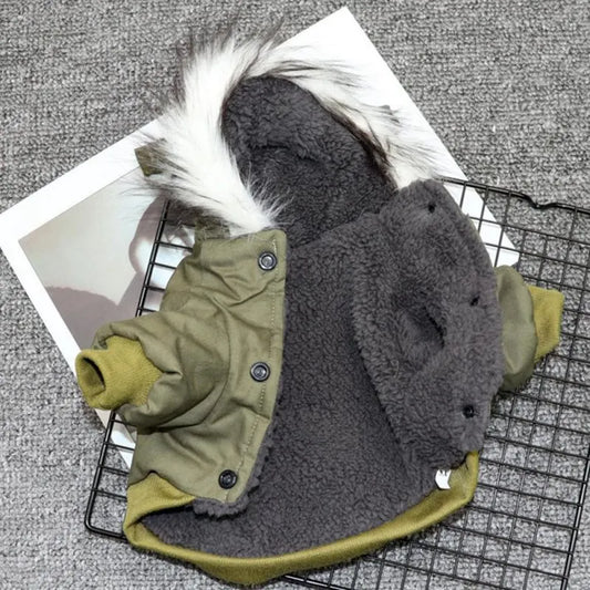 Winter Dog Clothes Warm Puppy Jacket Coat  Hooded Clothing