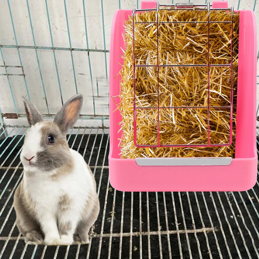 Grass Hay Bowl Rack Rabbit Food Basket