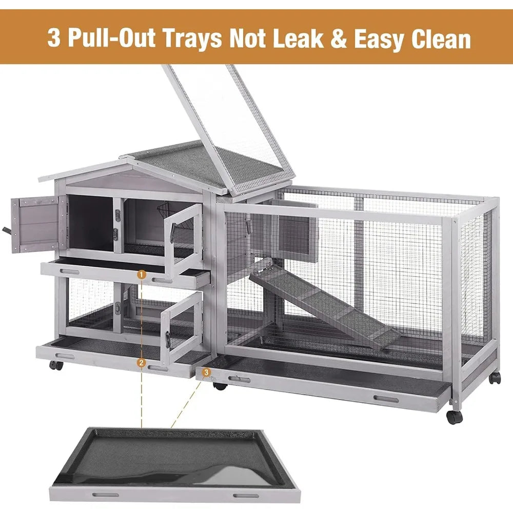 Bunny Cage Indoor and Outdoor Rabbit Hutch