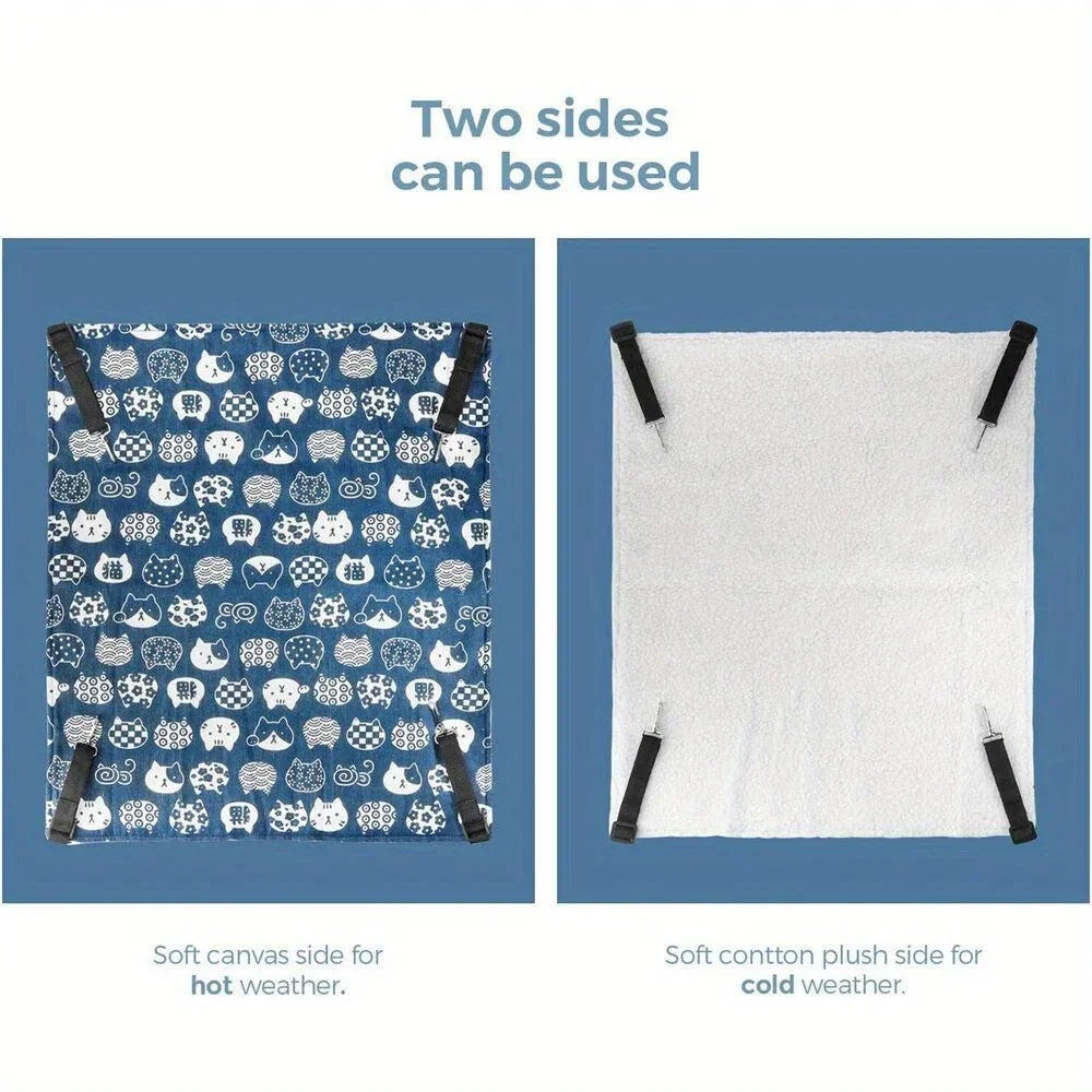 2Pcs Cat Hanging Hammock  Breathable Small Pet