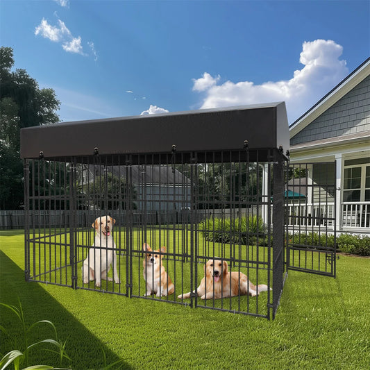 64.9” Heavy Duty Dog Kennel  Welded Metal Playpen