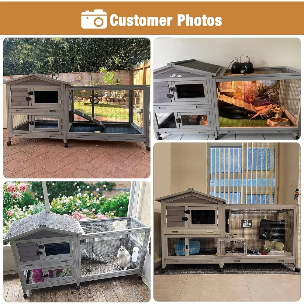 Bunny Cage Indoor and Outdoor Rabbit Hutch