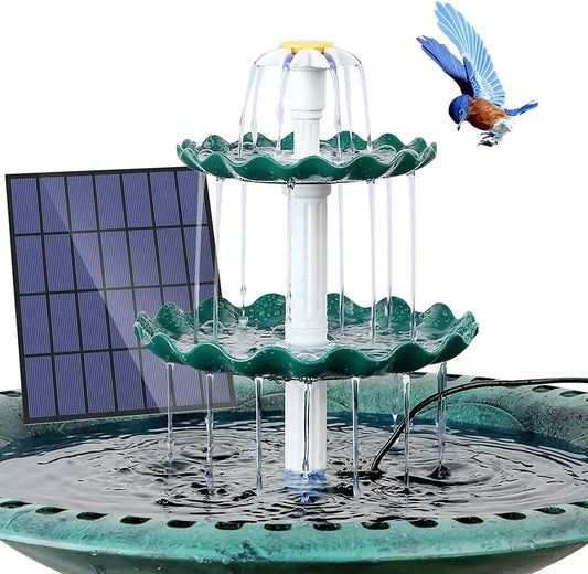 Solar Bird Bath Water Fountain Garden Decoration