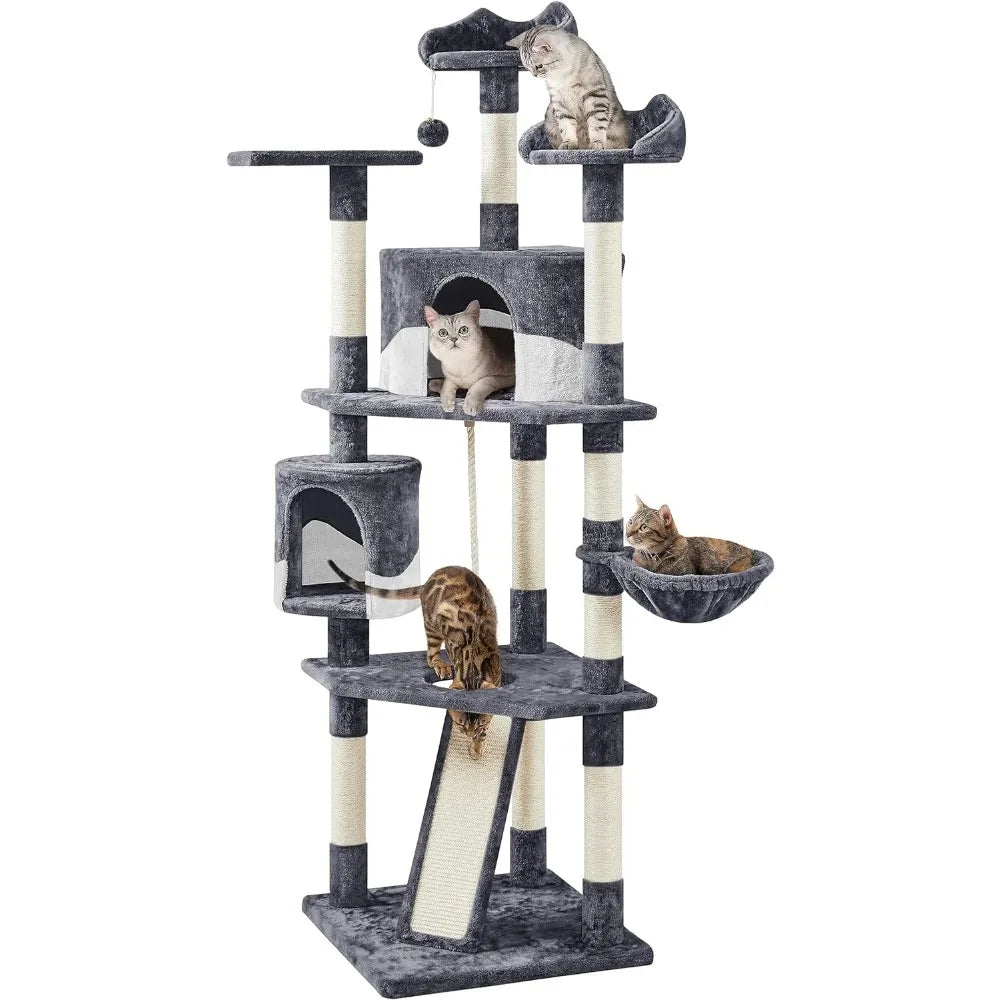 Multi Cat Trees Indoor Tower with Scratching Posts