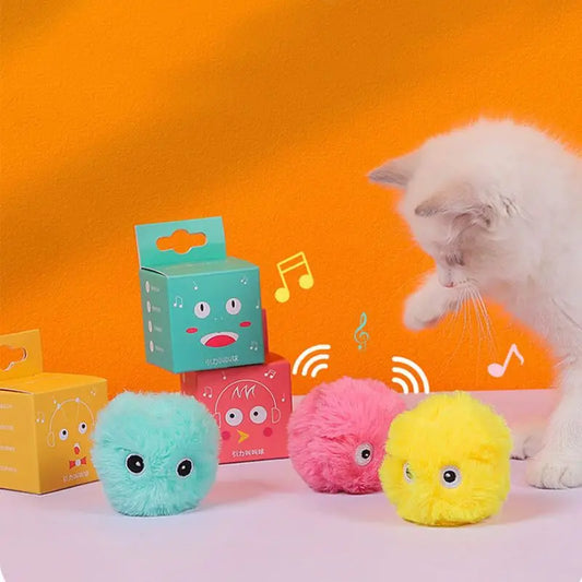 Interactive Sound Ball Plush Electric Catnip Training Toy