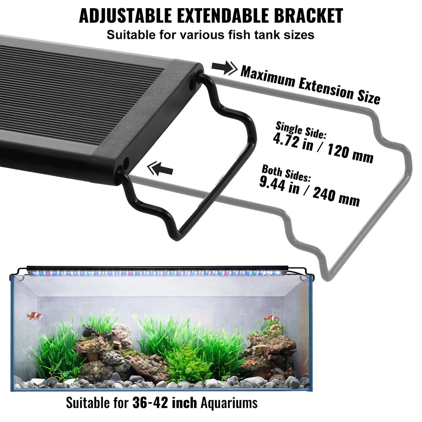 VEVOR Aquarium Light Full Spectrum Fish Tank