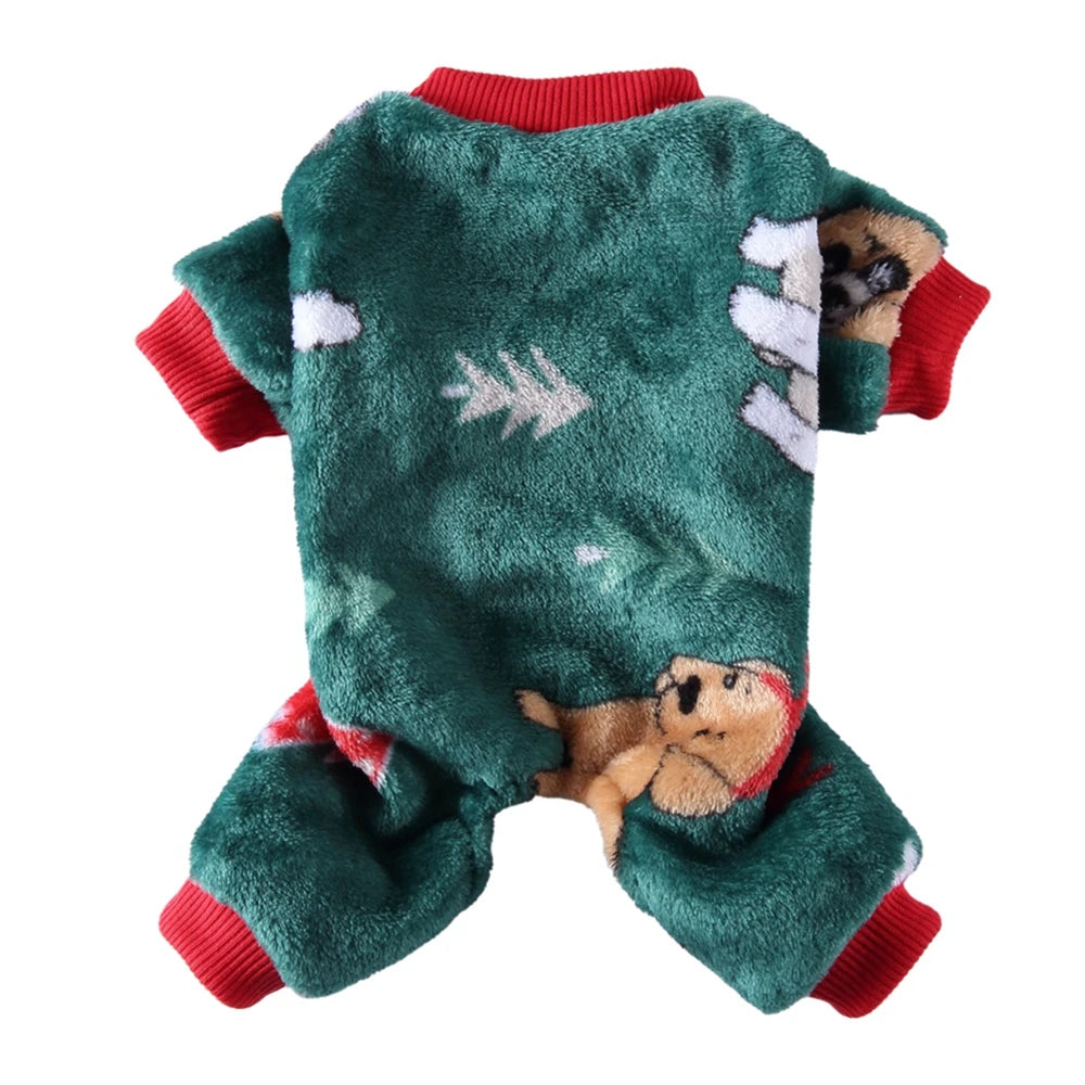 Warm Dog Pajamas Clothes Ladybug Penguin Pattern Clothes