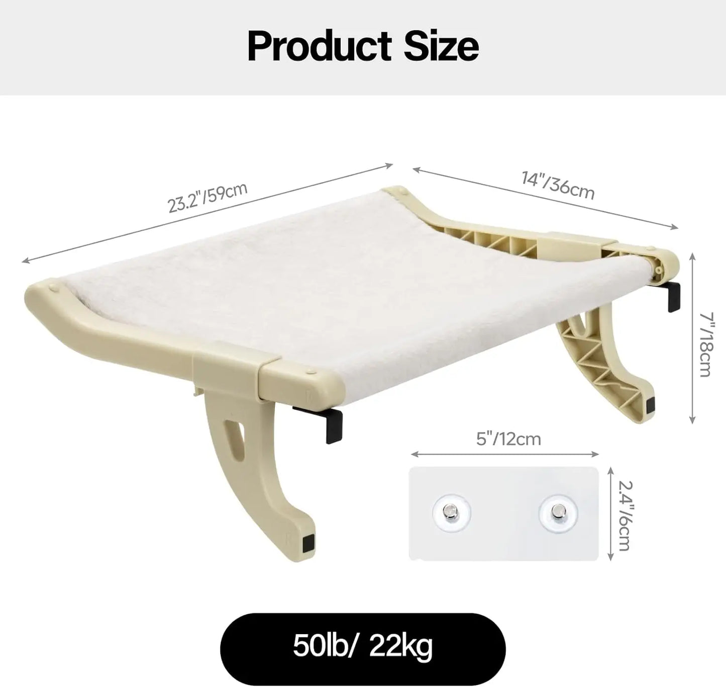 Mewoofun Cat Hammock One-Step Sliding Adjustment for Window