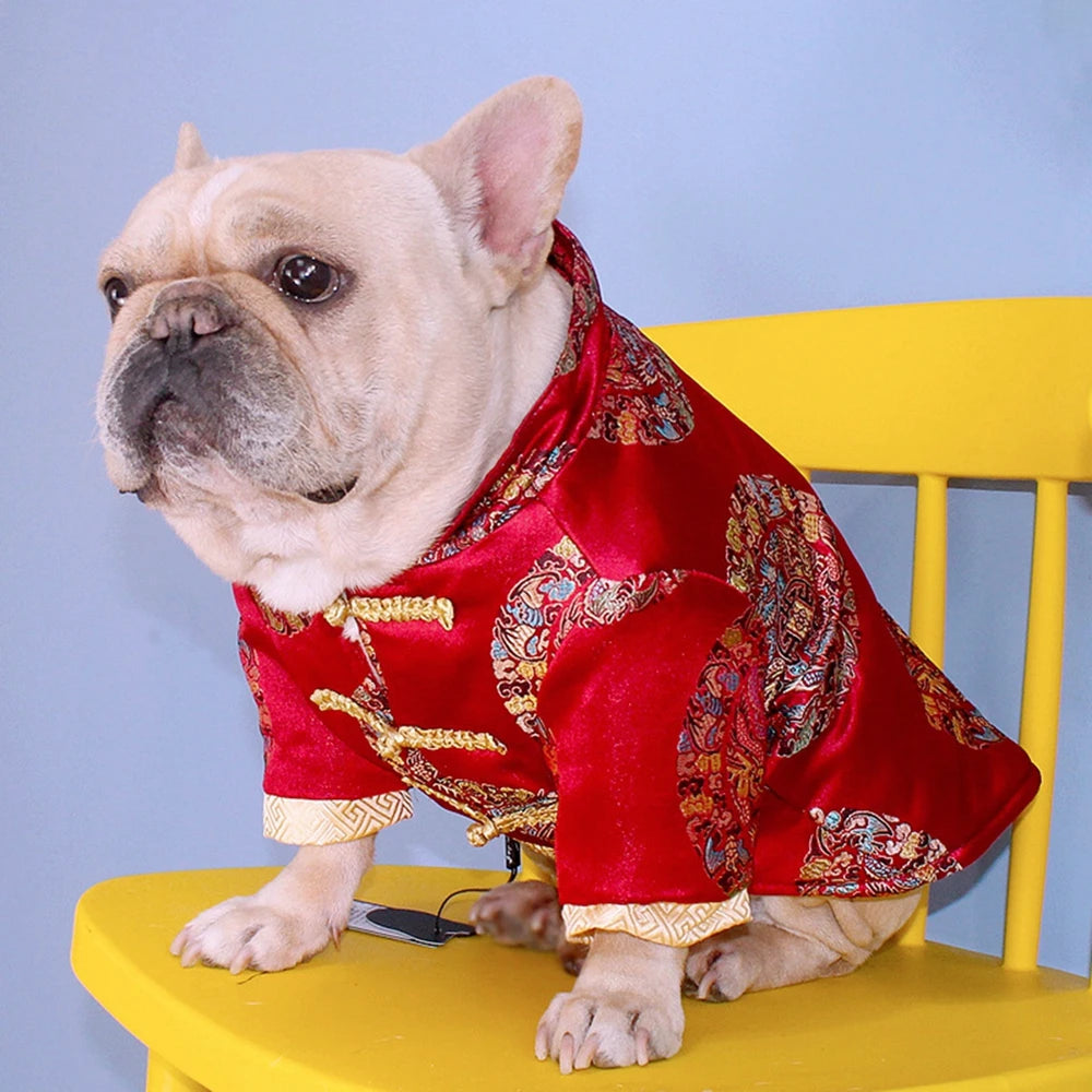 Pet Chinese Style Clothes New Year Dog Or Cat Tang Suit