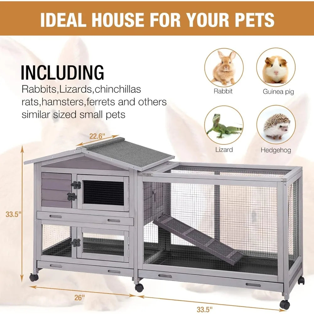 Bunny Cage Indoor and Outdoor Rabbit Hutch