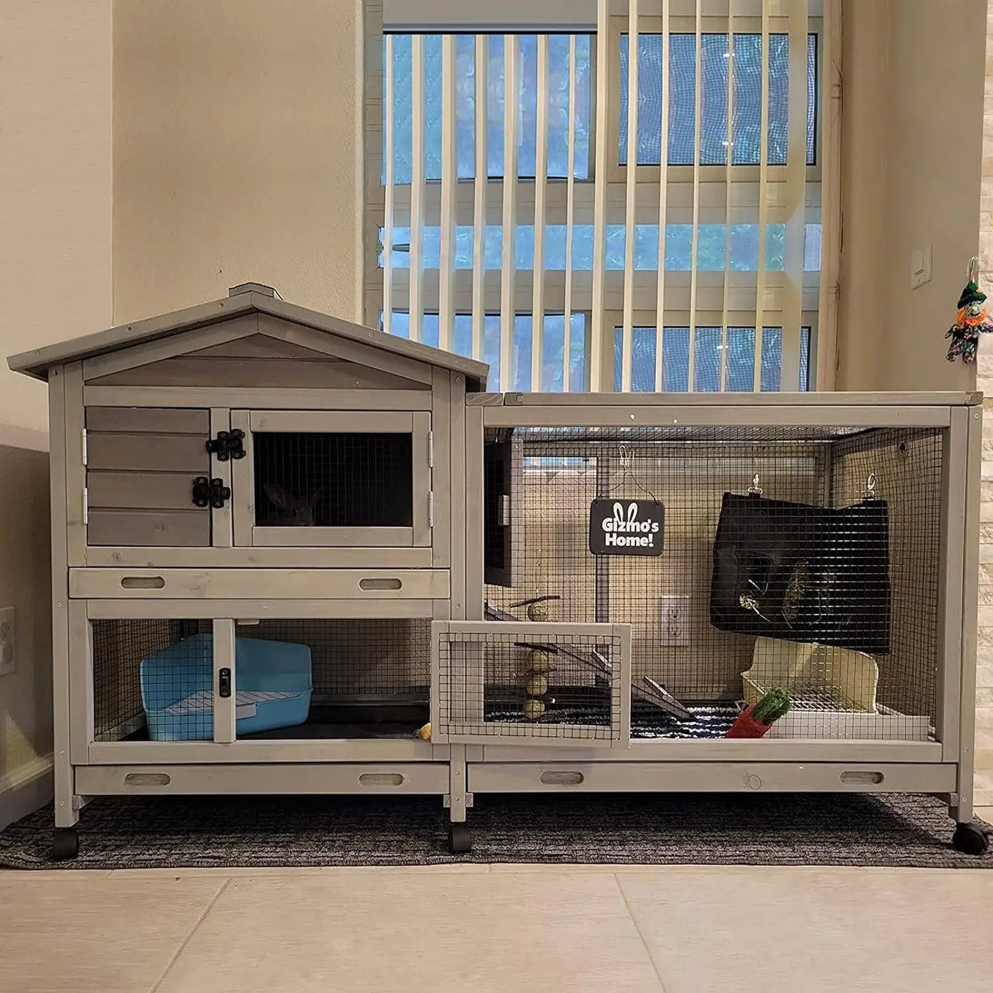 Bunny Cage Indoor and Outdoor Rabbit Hutch