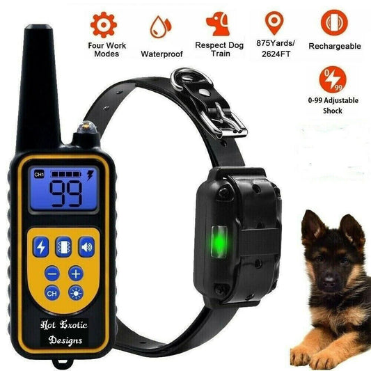 Dog Shock Training Collar Rechargeable Remote Control