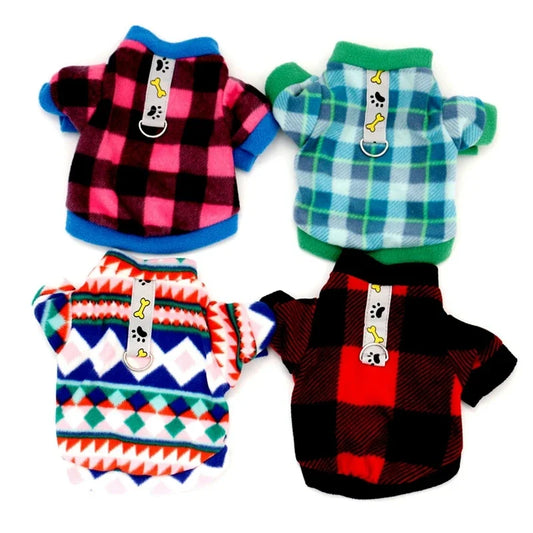 Warm Fleece Dog Or Cat Clothes Winter Pullover
