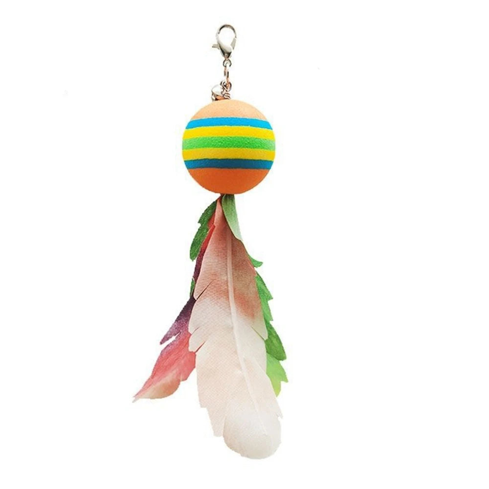Interactive Cat Toy Simulation Bird Mice Feather with Bell