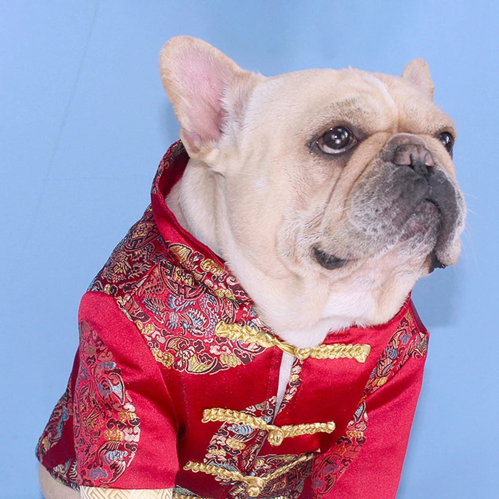 Pet Chinese Style Clothes New Year Dog Or Cat Tang Suit