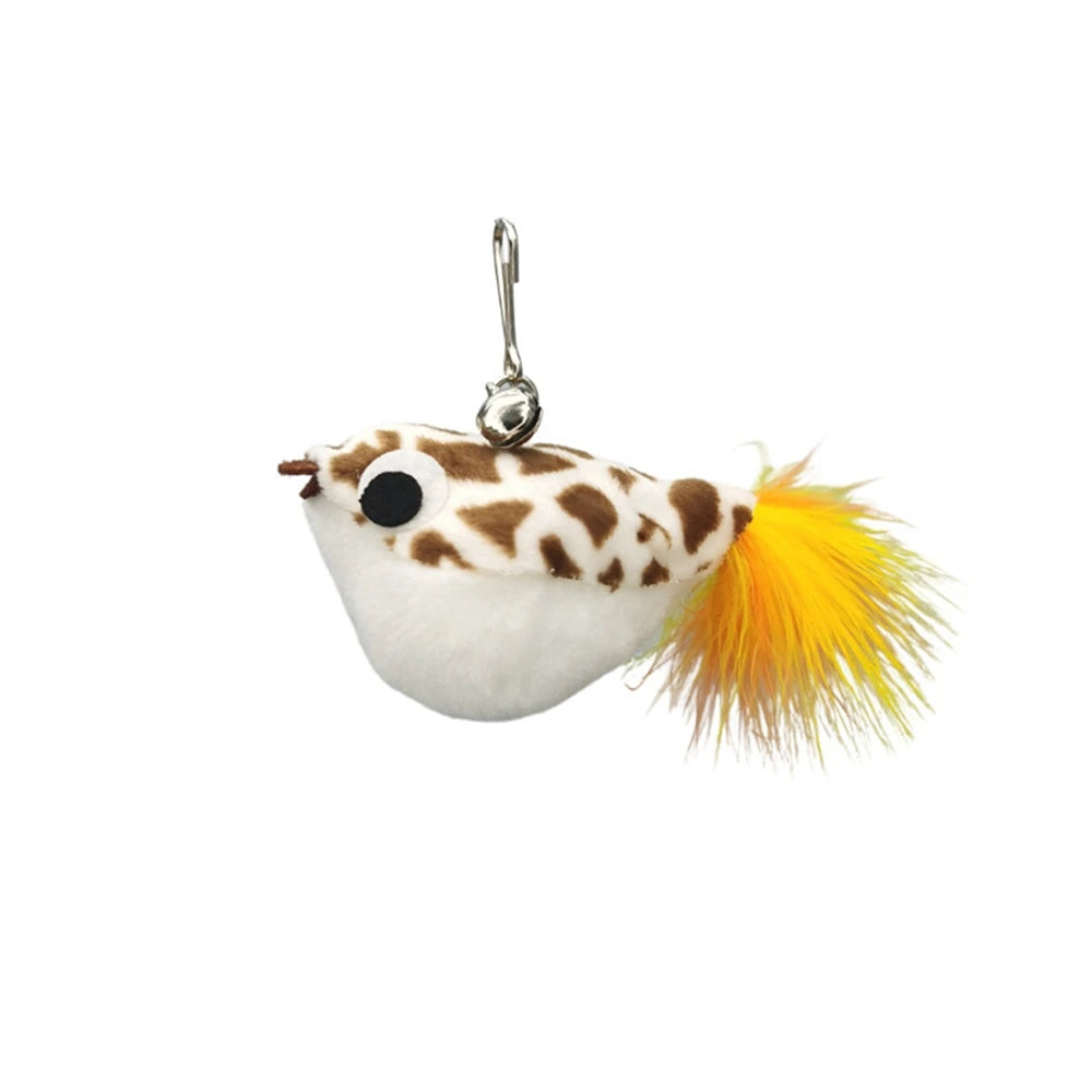 Interactive Cat Toy Simulation Bird Mice Feather with Bell