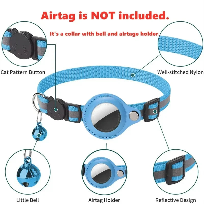 Airtag Case Collar For Cat Protective Cover With Bell