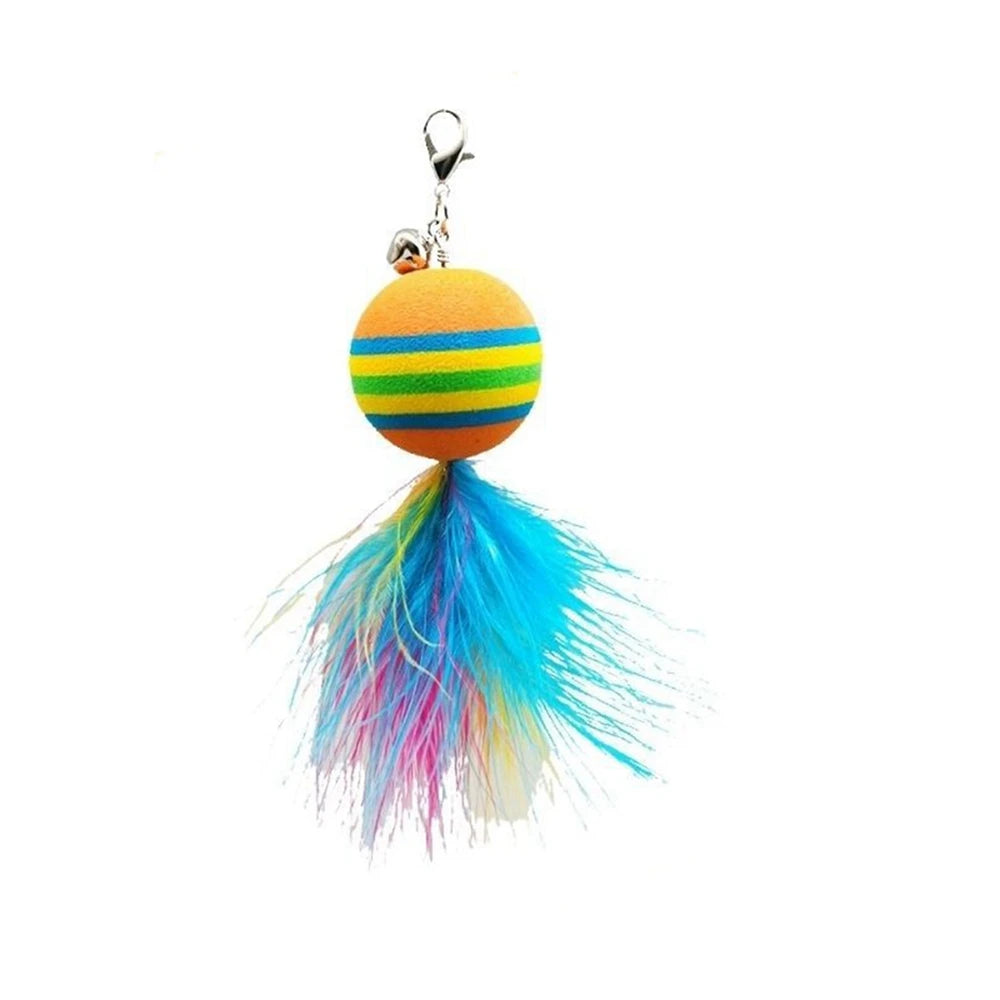 Interactive Cat Toy Simulation Bird Mice Feather with Bell