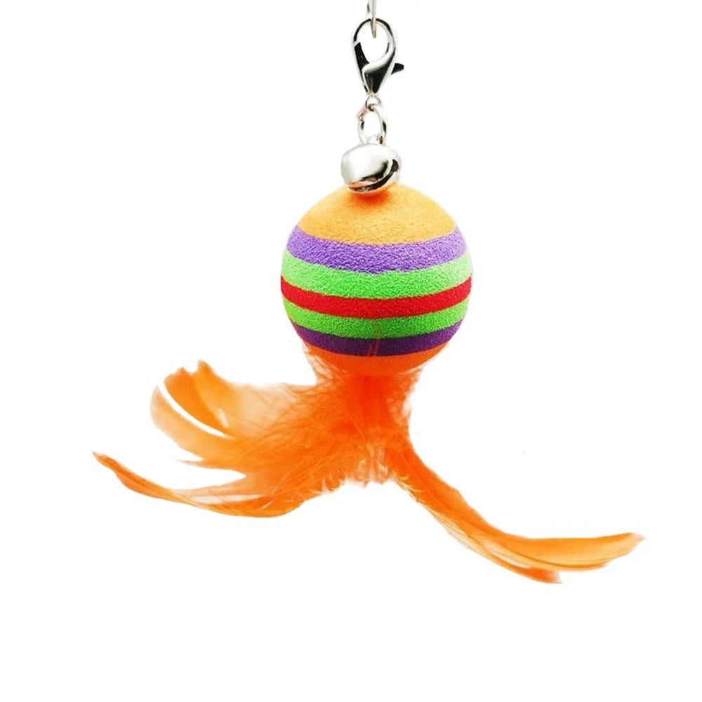 Interactive Cat Toy Simulation Bird Mice Feather with Bell