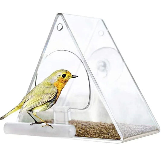 Acrylic Bird Feeder Hanging Seed Feeder Clear