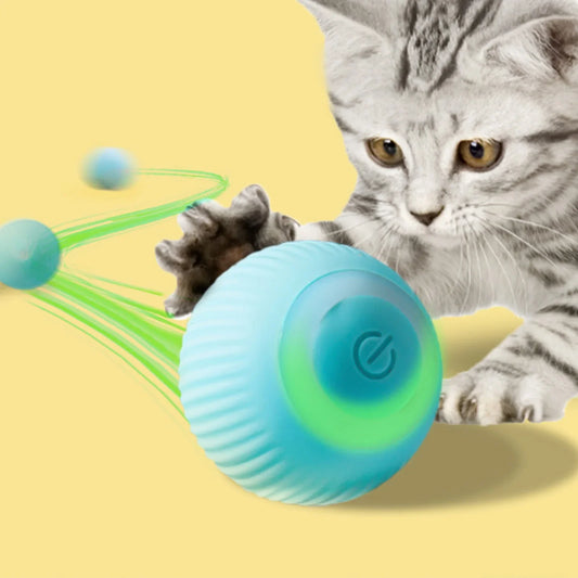 Smart Rolling Ball Cat Toy Electric Automatic Cat Toys Interactive for Cats Training Self-Moving Kitten Toys Pet Accessories