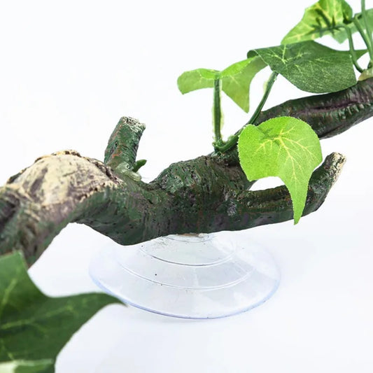 Reptile Terrarium Plant Decoration With Suction Cup