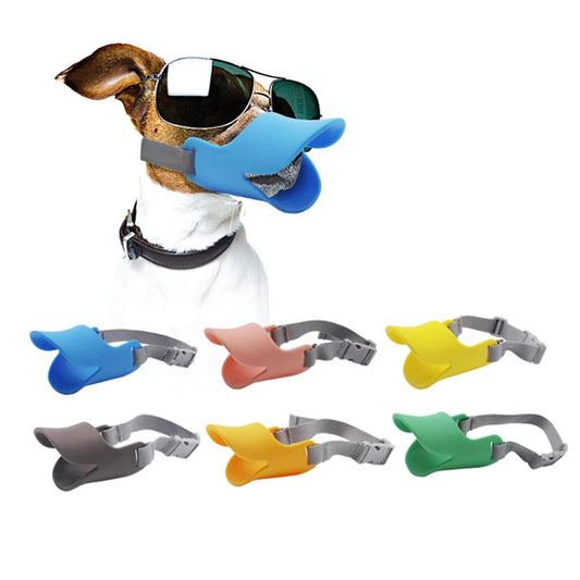 Dog Muzzle Silicone Duck Mask for Anti Bite