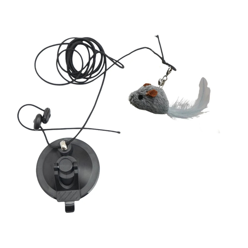 Interactive Cat Toy Simulation Bird Mice Feather with Bell