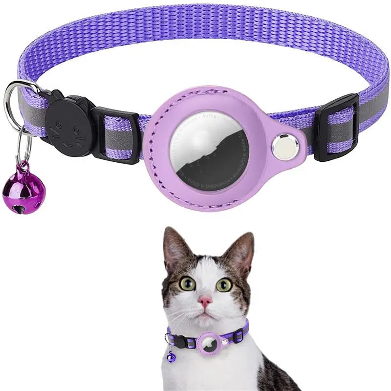 Airtag Case Collar For Cat Protective Cover With Bell