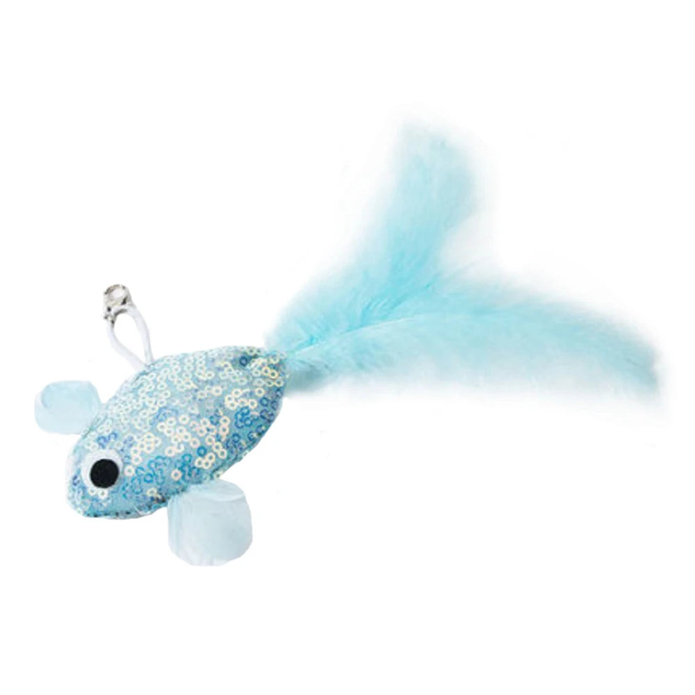 Interactive Cat Toy Simulation Bird Mice Feather with Bell