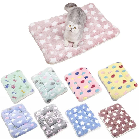 Soft Cat Bed Mats Short Plush Pet Sleeping Bed Mats
