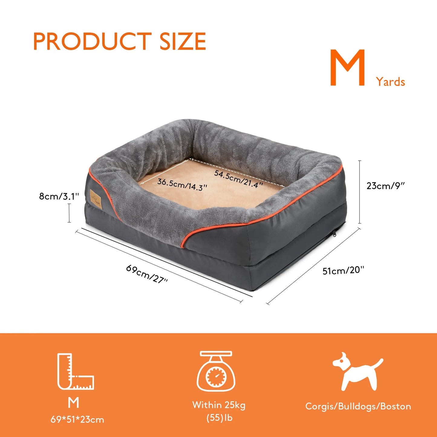 Dog Bed Super Soft Orthopedic Foam Pet Bed