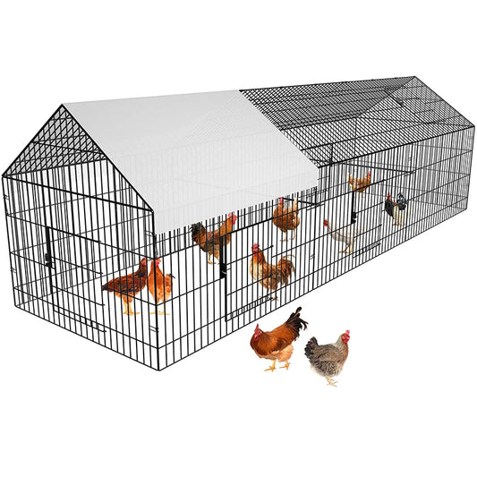 Chicken Coop Large Metal Chicken Pen Outdoor Fence