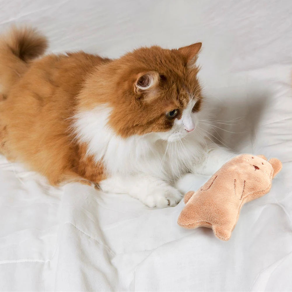 Teeth Grinding Catnip Toys Interactive Plush Cat Toy