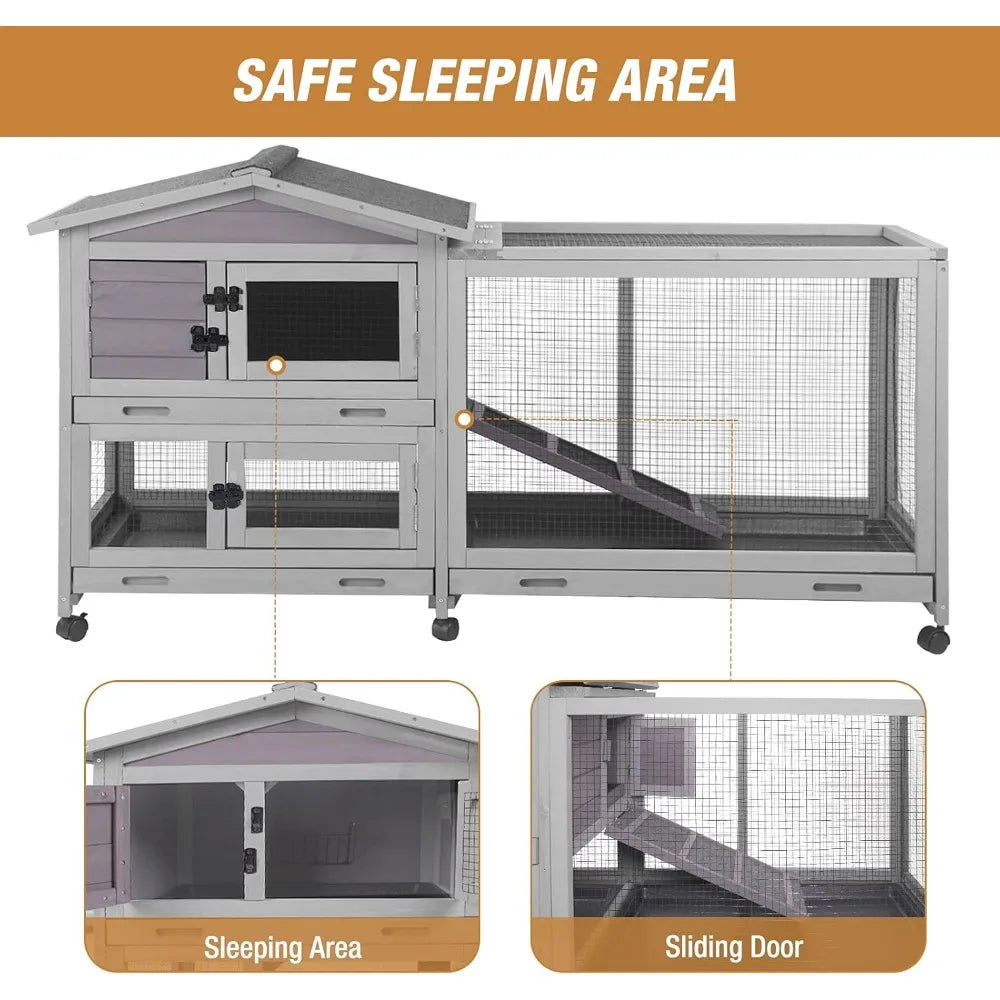 Bunny Cage Indoor and Outdoor Rabbit Hutch