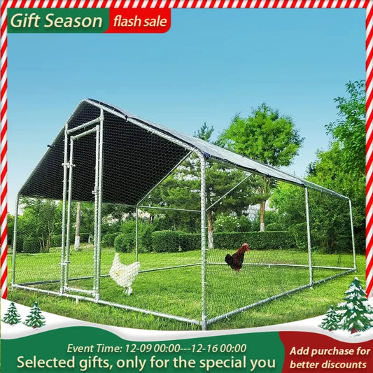 Large Metal Chicken Coop Waterproof & Anti-UV Cover