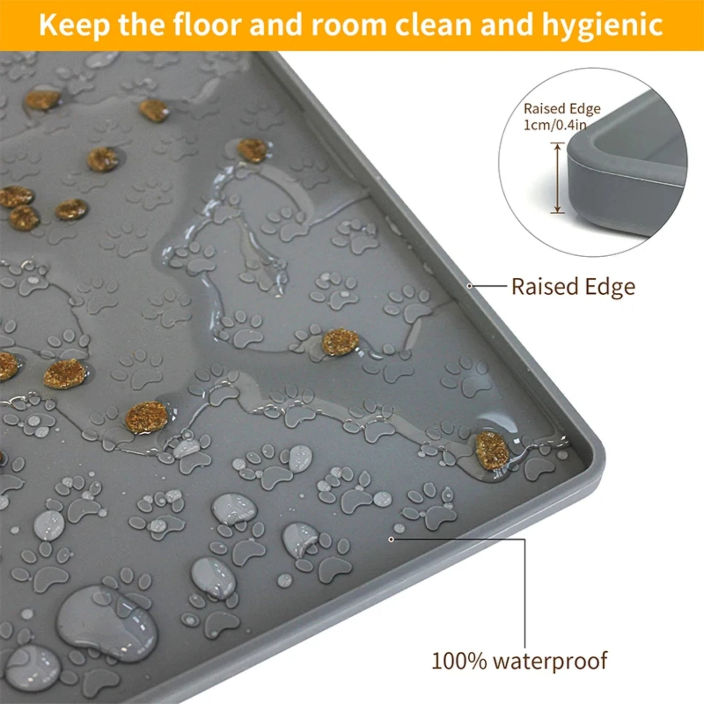 Waterproof Silicone Pet Feeder Mat for Dog Or Cat Bowls