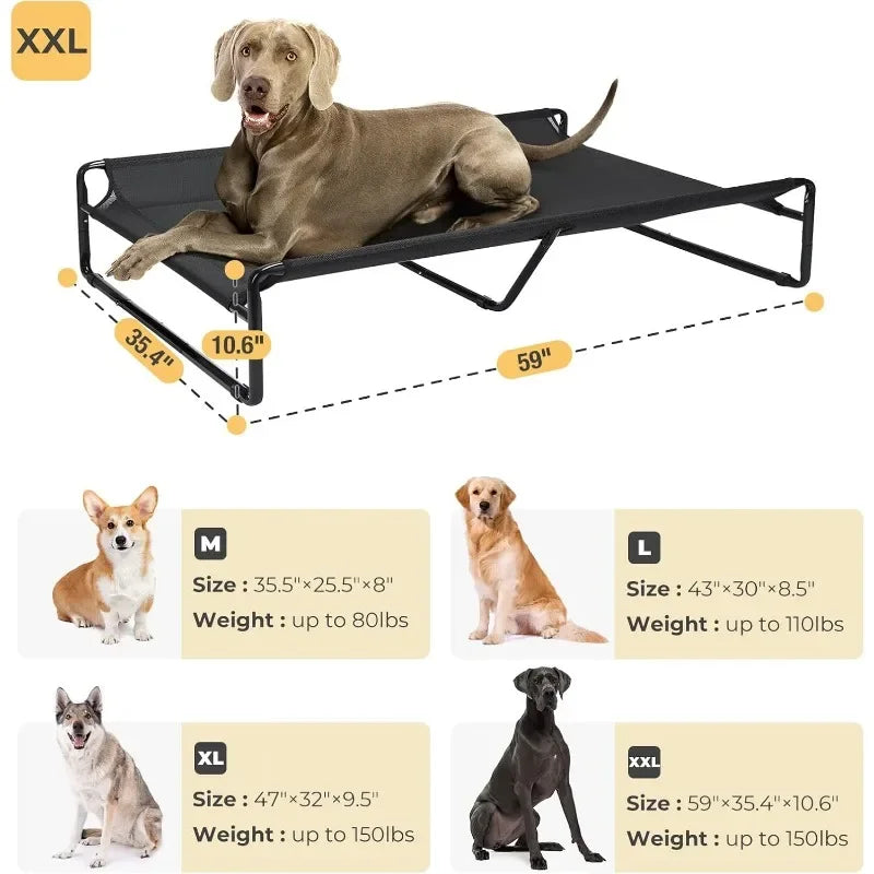 Cooling Elevated Dog Bed Washable Breathable Mesh
