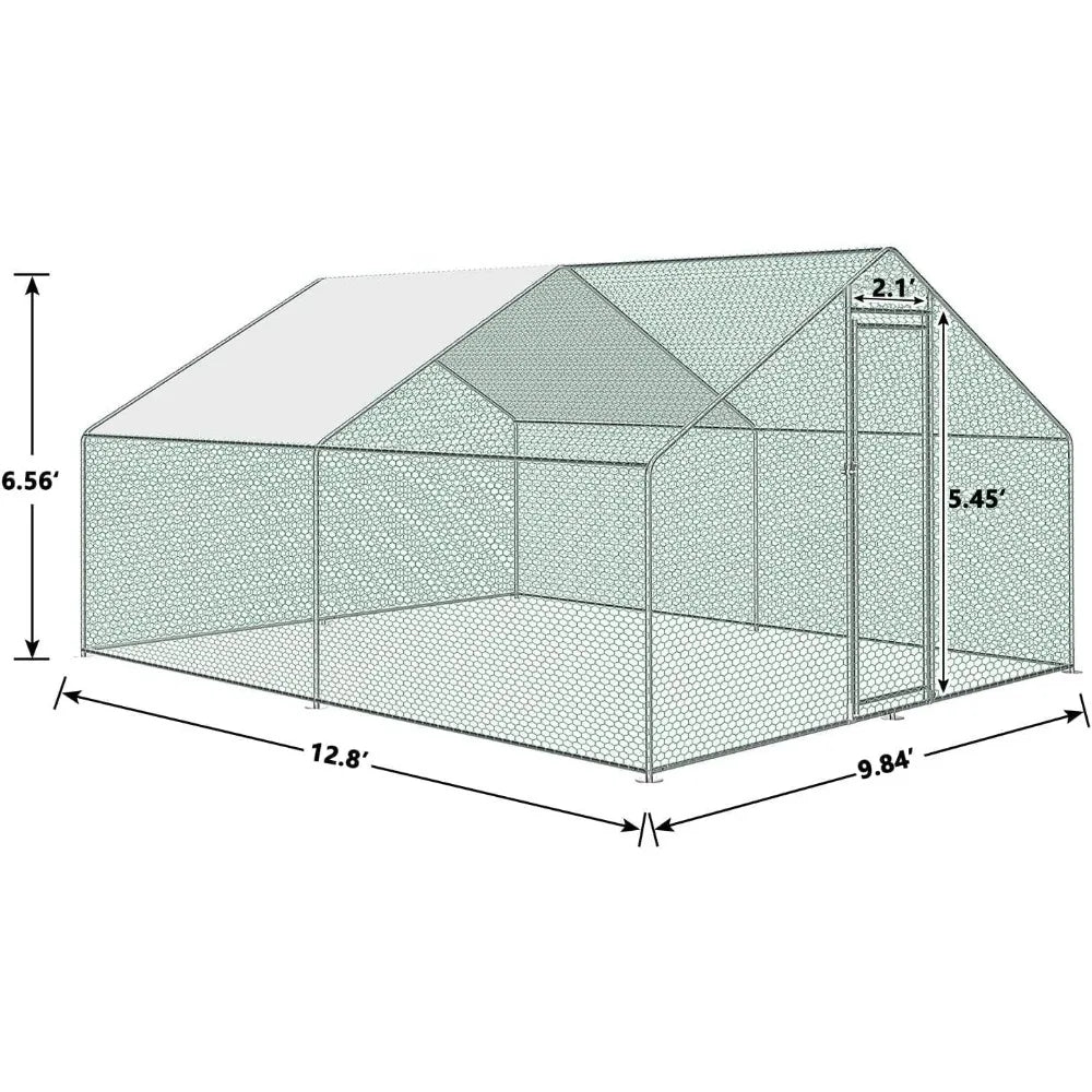 Large Metal Chicken Coop Waterproof & Anti-UV Cover