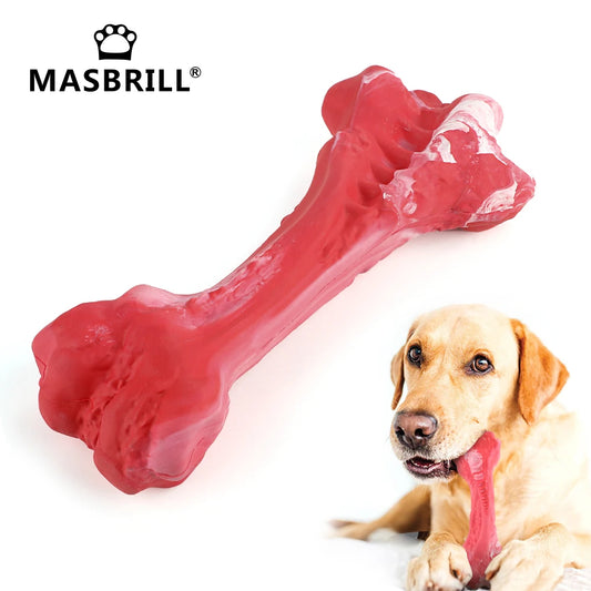 Pet Bone Chew Toy for Chewers with Durable Rubber