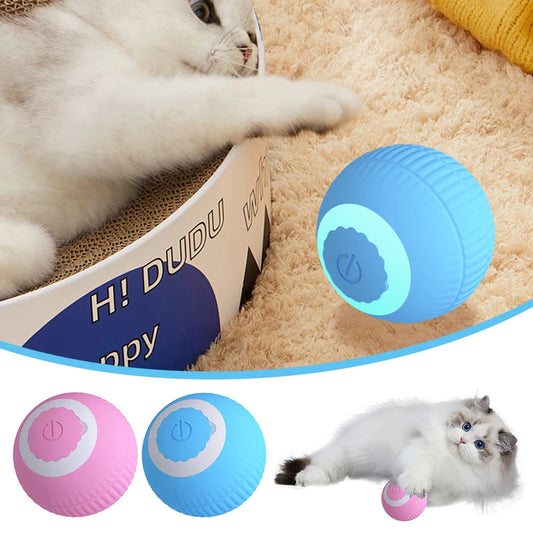 Electric Cat Ball Toys Automatic Rolling USB Rechargeable