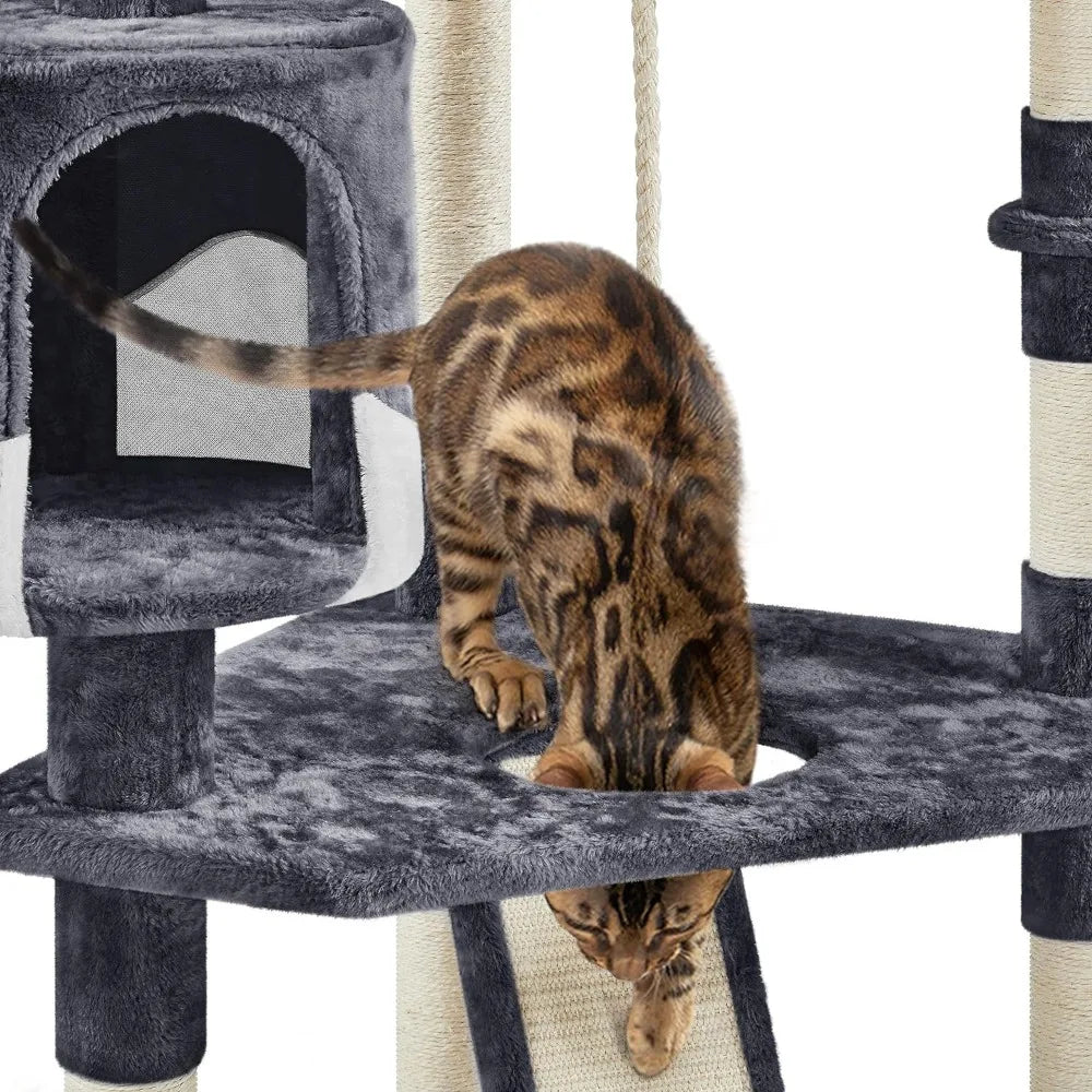 Multi Cat Trees Indoor Tower with Scratching Posts