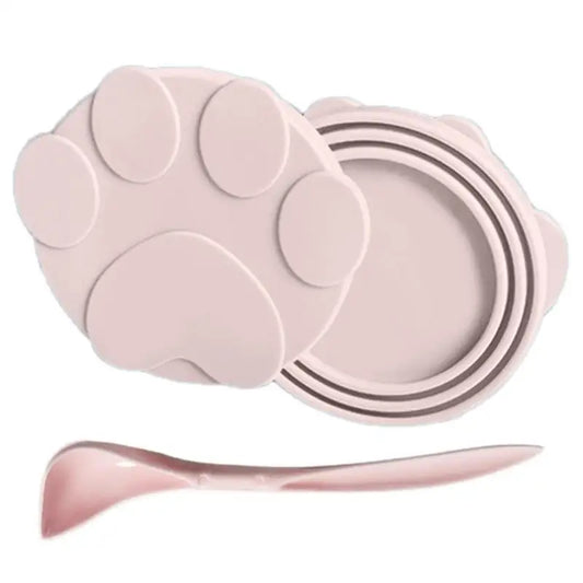 Silicone Can Cover Fruit Can Seal Lids With Spoon For Pet Food