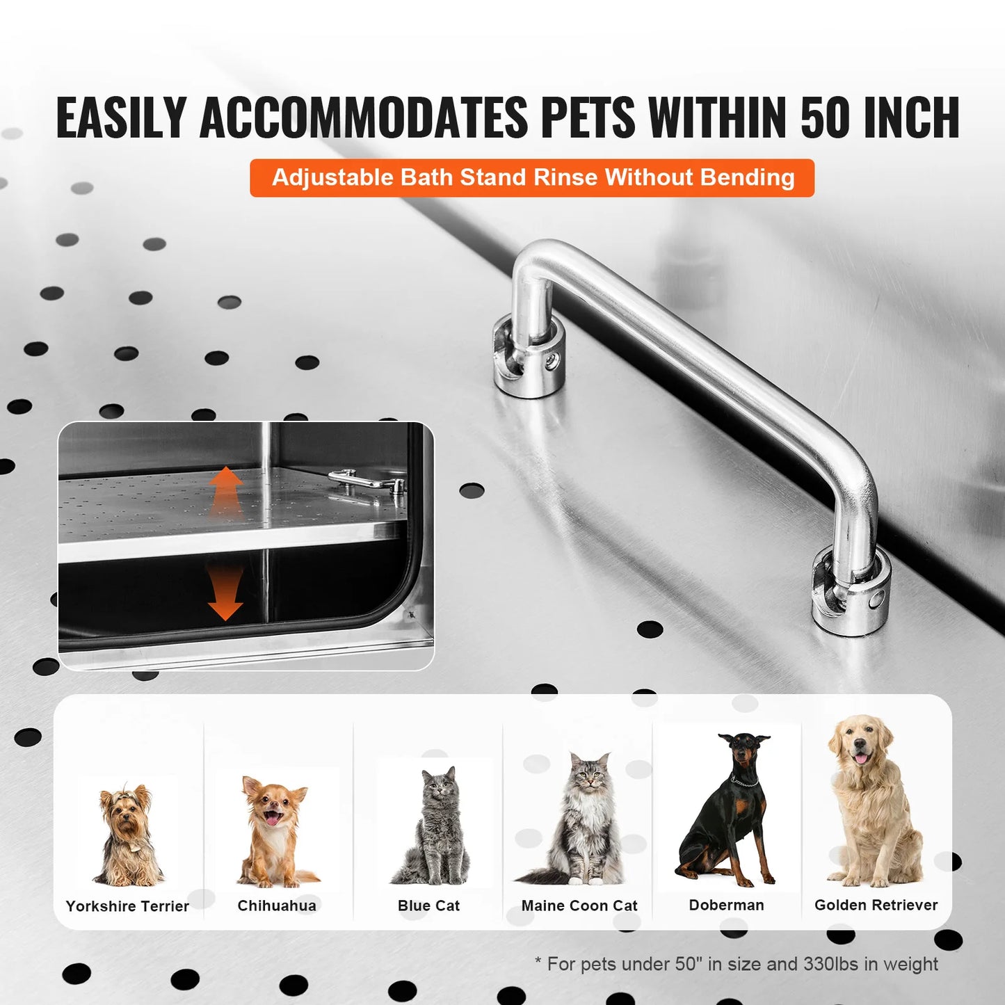 VEVOR 50" Pet Dog Bathing Station with Stairs
